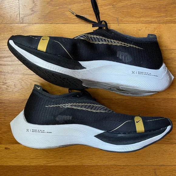 Nike Air Zoom X Men’s Running Shoes, Black & Gold Accents, 13 - Picture 3 of 6